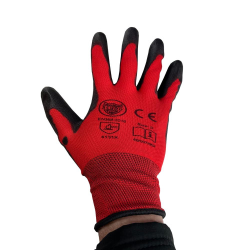 Scudo Cut Level 1 - PU Glove - Red - Size 9